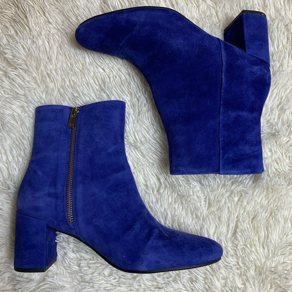 Anthropologie Shoes - HP Taryn Rose Cassidy Cobalt Suede Ankle Boot 8